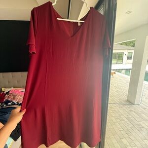 Elegant Burgundy Dress